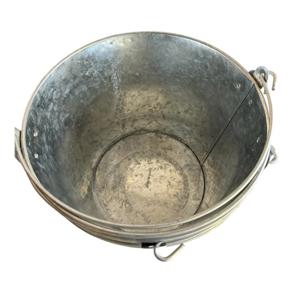 Coors Light Beer 5 Quart Metal Galvanized Ice Buckets Double‎ Side Gray LOT OF 5